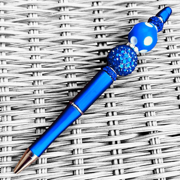 Beaded Pen - Blue