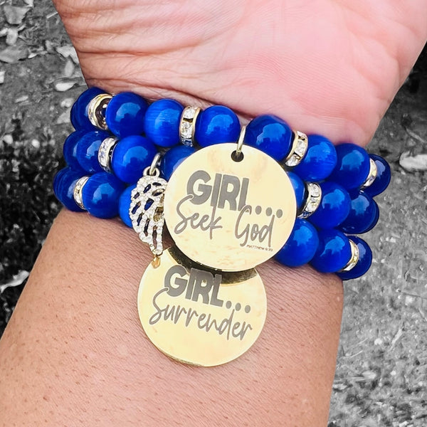 Triple Stack Bracelet Set - Girl Surrender and Seek God