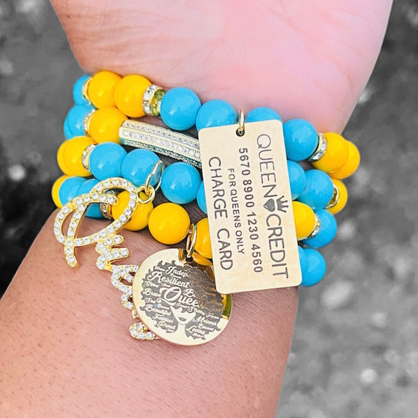 Quad Stack Bracelet Set - She is a Queen