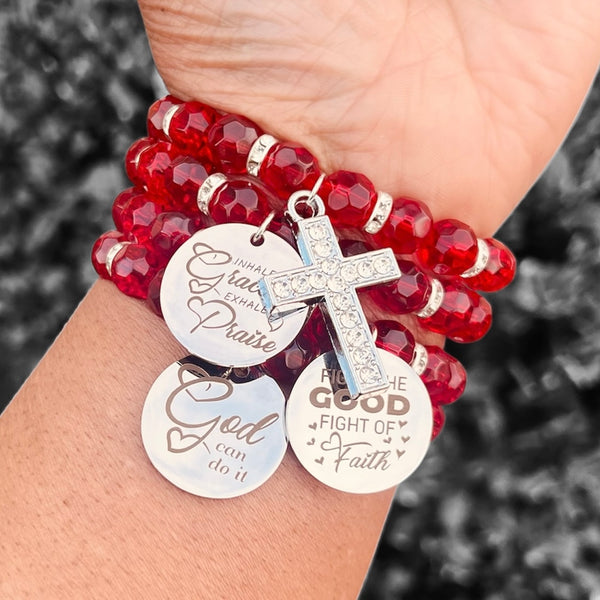 Quad Stack Bracelet Set - God Can Do It