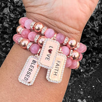 Triple Stack Bracelet Set - Positive Affirmations