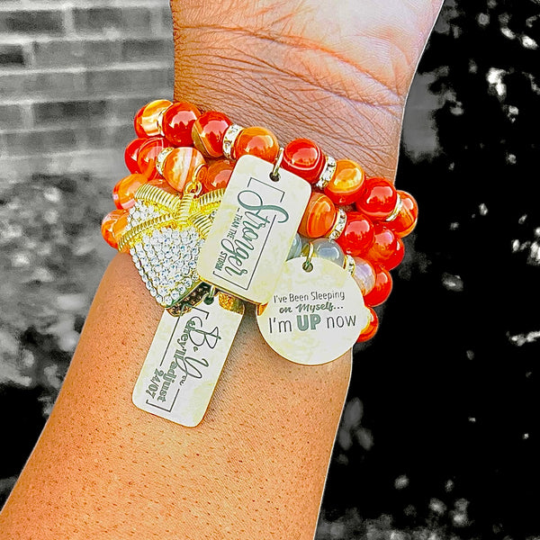 Quad Stack Bracelet Set - She is Stronger Than The Storm