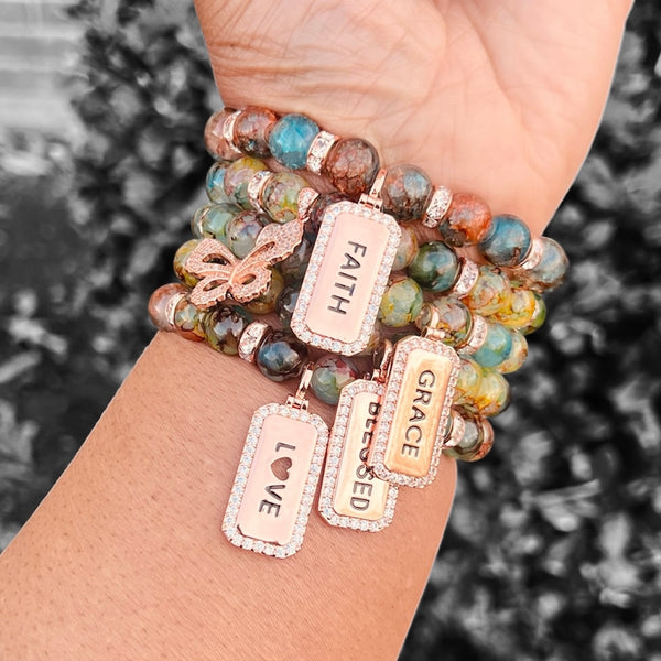 5 Stacker Bracelet Set - Positive Affirmations