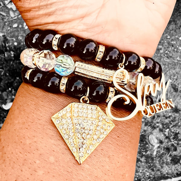 Triple Stack Bracelet Set - Slay Queen