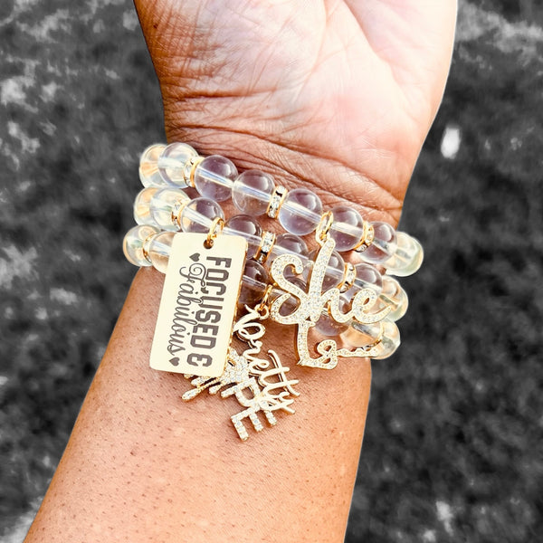 Triple Stack Bracelet Set - She is Pretty Dope