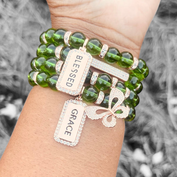 Quad Stack Bracelet Set - Positive Affirmations