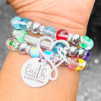 Triple Stack Bracelet Set - Faith Over Everything