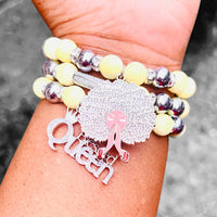 Triple Stack Bracelet Set - She is a Blessed Queen