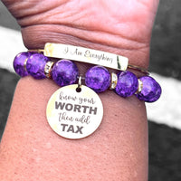 Single Bracelet with Bangle - Know Your Worth