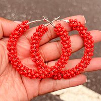 Medium Earrings - Red