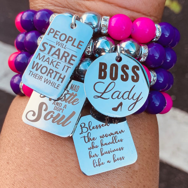 Quad Stack Bracelet Set - She is a LadyPrenuer