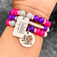 Triple Stack Bracelet Set - She is Intelligent and Powerful