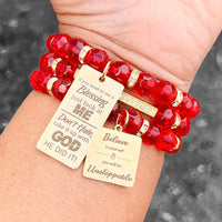 Triple Stack Bracelet Set - She is Unstoppable