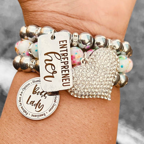 Triple Stack Bracelet Set - She is an EntrepreneuHer